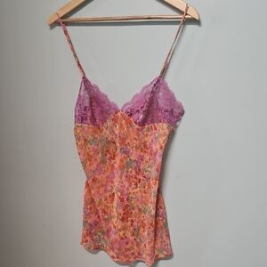 Victoria's Secret Purple and Orange Floral night gown